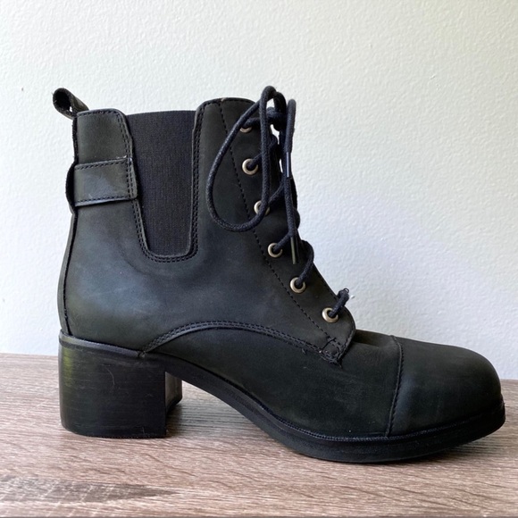 KURT GEIGER Carvela Black Lace Up Buckle Boot 38 - Picture 4 of 10